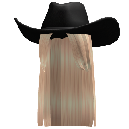 Cowgirl Hat w/ Long Straight Blonde Hair Roblox item