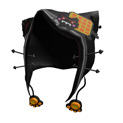 Tac Nayn Cat Black Studded Spiky Hood w Piercings