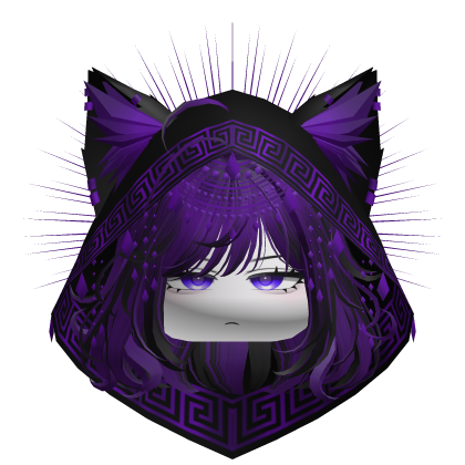 Egyptian Bob w/ Divine Purple Black Hood