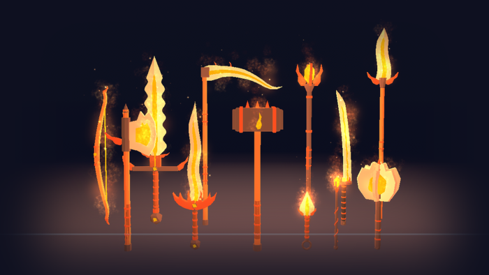 Low Poly Fantasy Weapon Pack x60 Elemental Blade preview 2