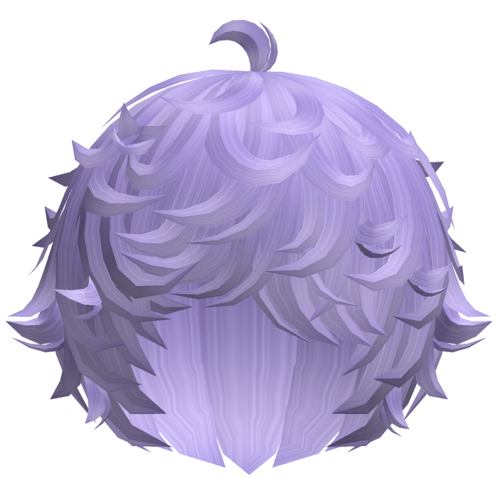 cute purple kawaii messy lamb curly wavy hair