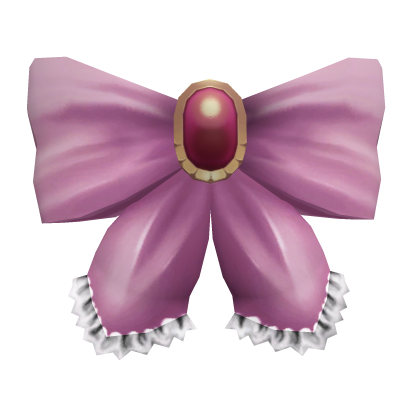 Pink Ruffled Anime Hair Bow Roblox item