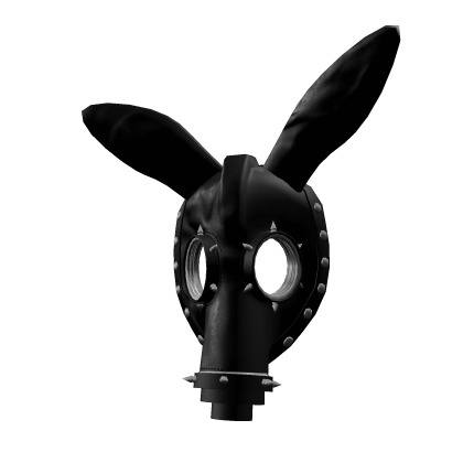 Edgy Gothic Leather Bunny  Gas mask