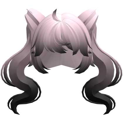 flowy magical girl swirly ponytails pink black
