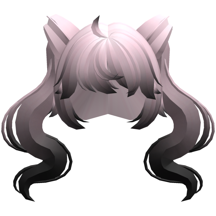 flowy magical girl swirly ponytails pink black