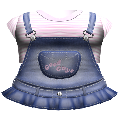 halloween chucky overalls w pink striped top 3.0 Roblox item