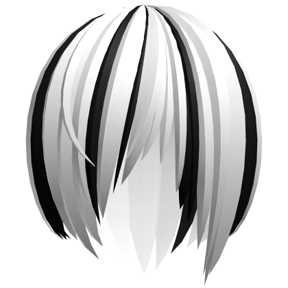 white x black scene straight emo hair Roblox item