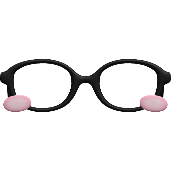 ♡ ꒰ blushing oversized black kawaii glasses ꒱ ♡