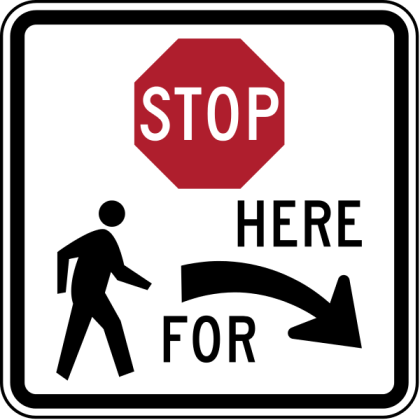 Stop For Peds Right Sign Roblox decal