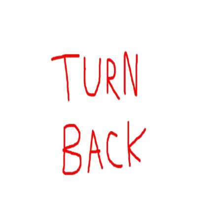 TURN BACK (red) graffiti Roblox decal