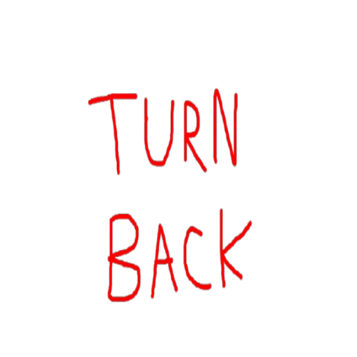 TURN BACK (red) graffiti Roblox decal