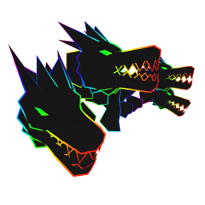 Rainbow Dragon Heads