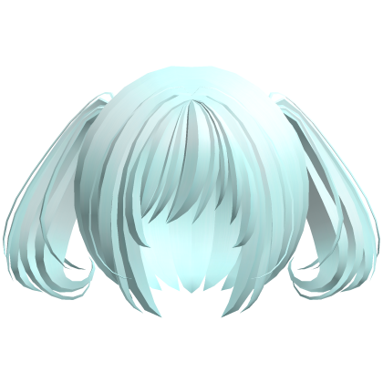 moe swirl kawaii soft ponytails teal