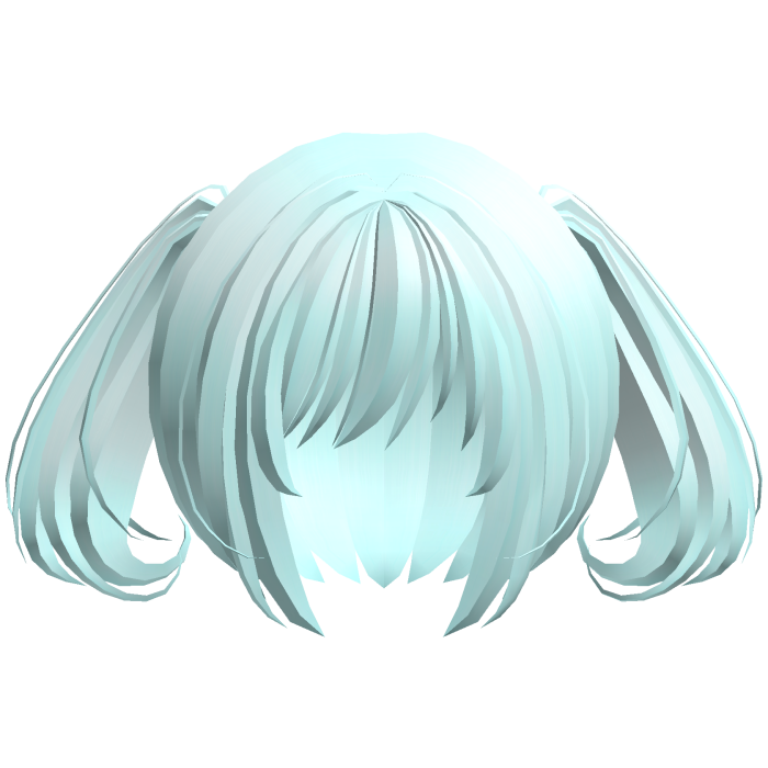 moe swirl kawaii soft ponytails teal