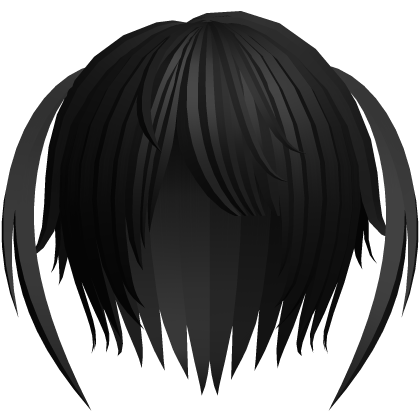 (ﾐዕᆽዕﾐ)  layered cute twintails in black Roblox item