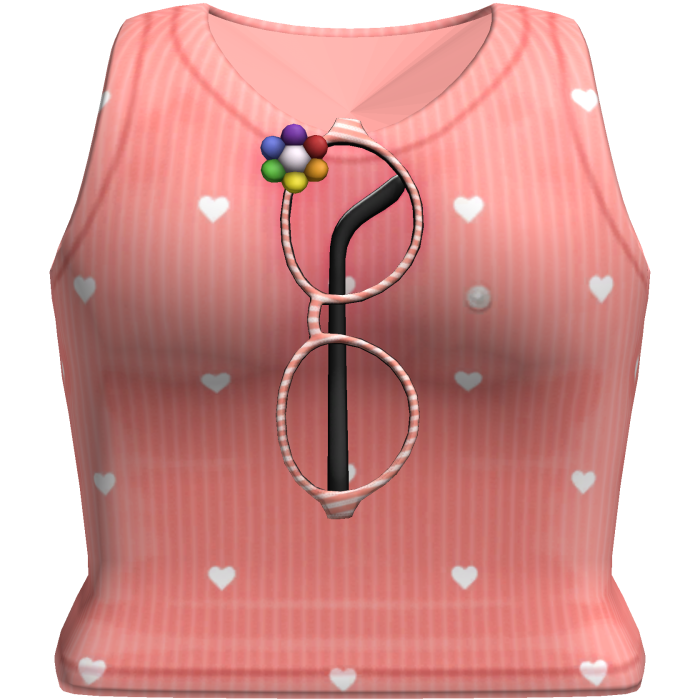 Cute Heart Top Flower Glasses