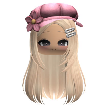 Cute Straight Hair w/ Accessories & Chibi Face
