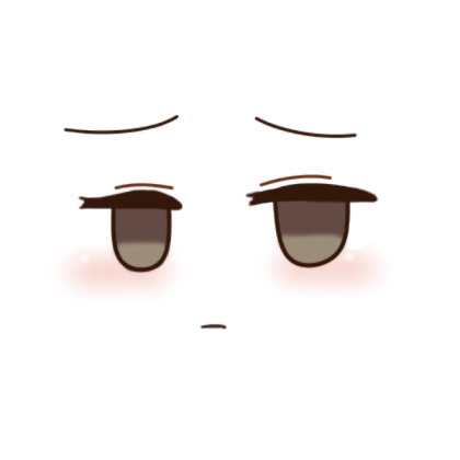 Bored Anime face Roblox decal