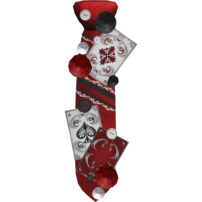1.0 Magician Tie with cards and buttons