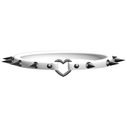 3.0 spiked heart choker in white Roblox item