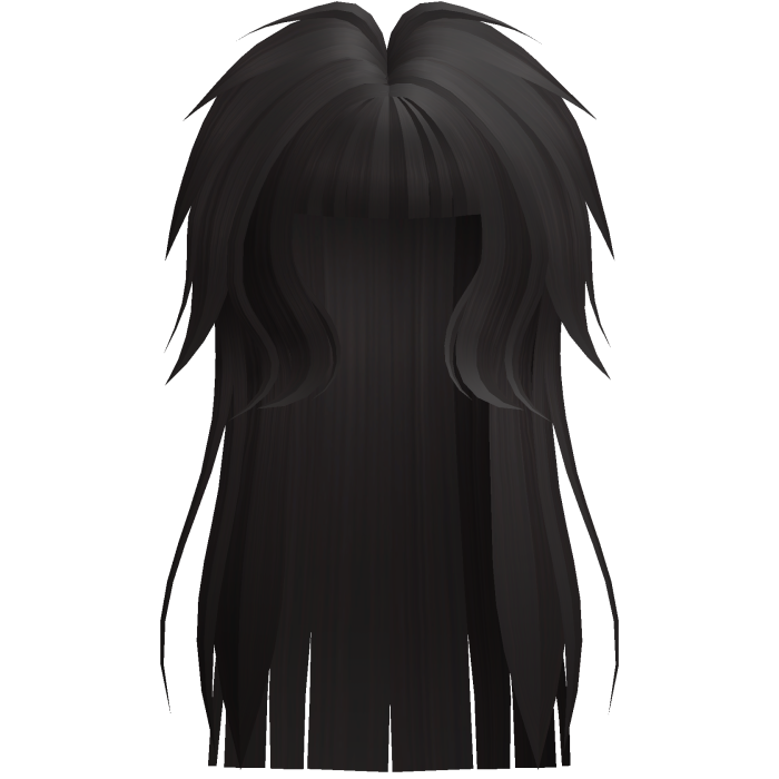 Long Emo Dark Brown Messy Shaggy Hime Hair