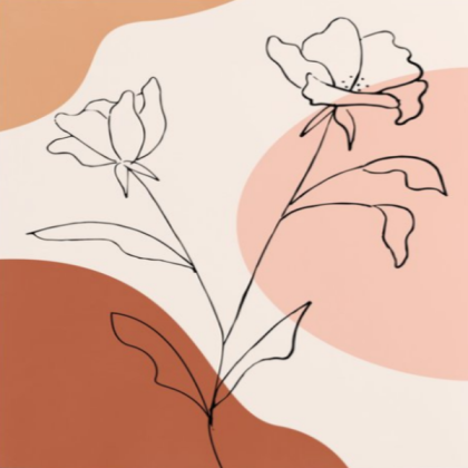 flower line art [ABSTRACT, MODERN] Roblox decal