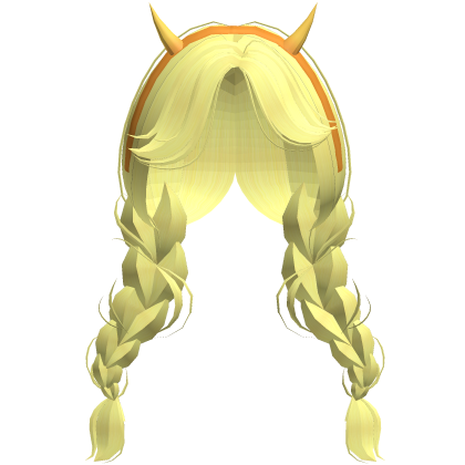 Yellow hair with star butterfly braids  Roblox item