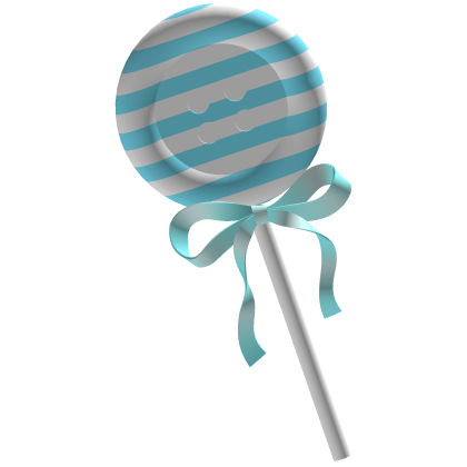 sweet button lollipop blue