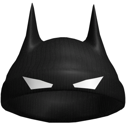 Bat beanie black white