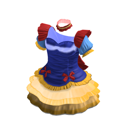 Maid Dress | Blue, Yellow & Red thumbnail