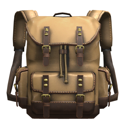 Brown Vintage Travler Hike Backpack Roblox item