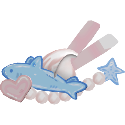 cute dolphin whipped cream hairclip
