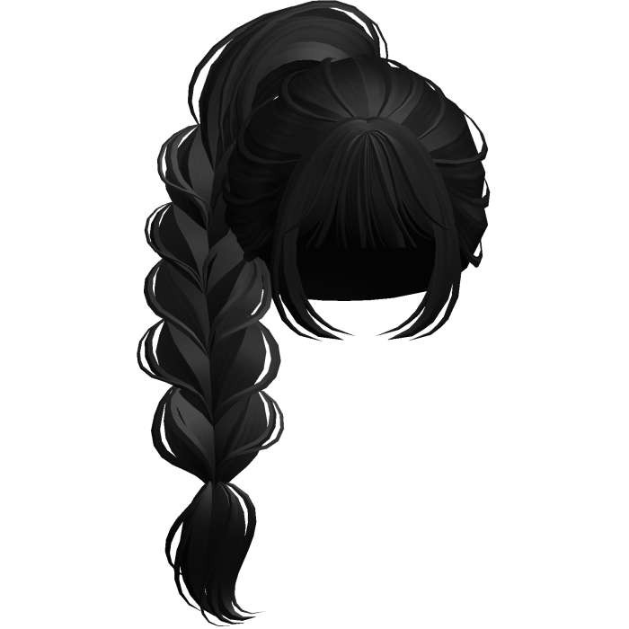 Braided Anime Princess Ponytail Black