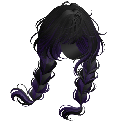 Half N' Half Wispy Windy Braids Black&Purple