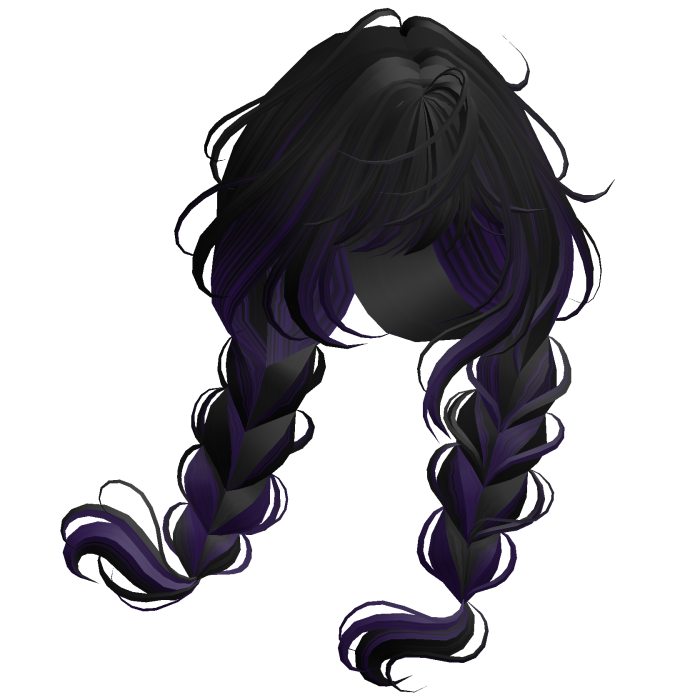 Half N' Half Wispy Windy Braids Black&Purple