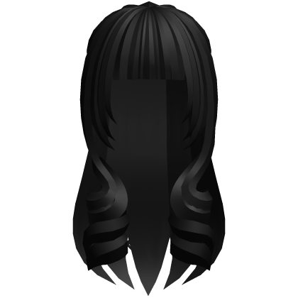 cute long moe hair with curls in black