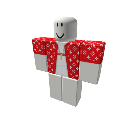 W LV Supreme Shirt W chain Rich Roblox