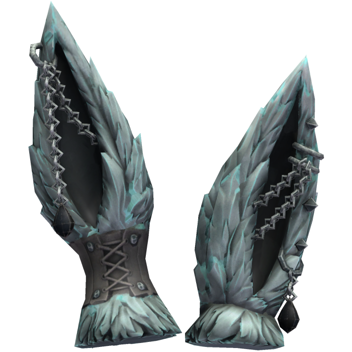 Mint Furry Bunny Ears with Chains