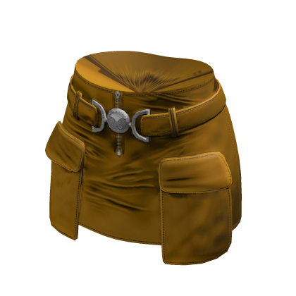 Silk Logo Skirt | Gold thumbnail