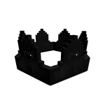 Black Pixel Heart Gothic 8-Bit Crown [ADD-ON]