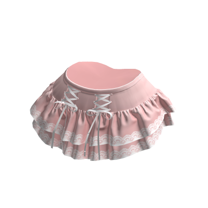 Pink Lace Ruffle Skirt