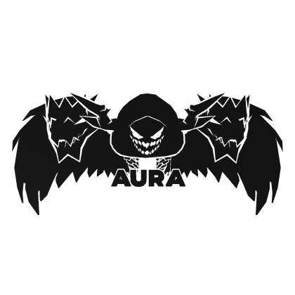 Cartoony White Hood Aura Dragon Wings Combo