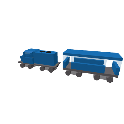 Blue Passenger Train