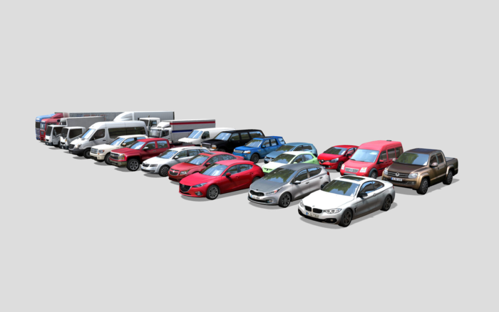 Low poly Textured Vehicle Pack preview 4