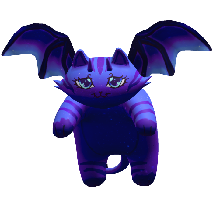 Cute Kawaii Galaxy Devil Angel Flying Cat Kitten