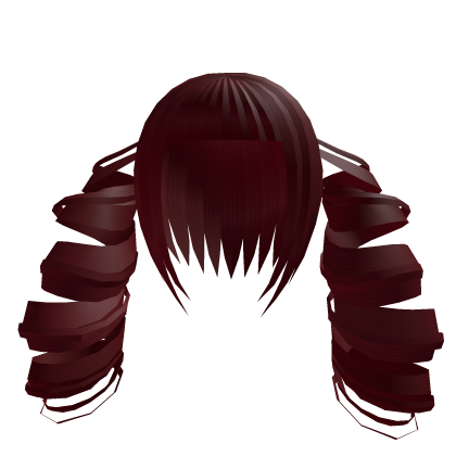 Long Curly Goth Pigtails red