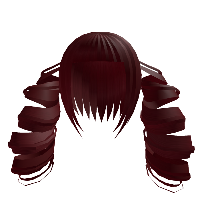Long Curly Goth Pigtails red