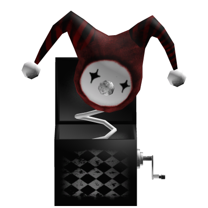 x ♤ red silly jester in a box ♢ x 