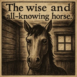The wise and all-knowing horse icon