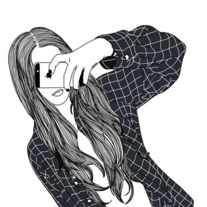 Tmblr girl black and white Roblox decal